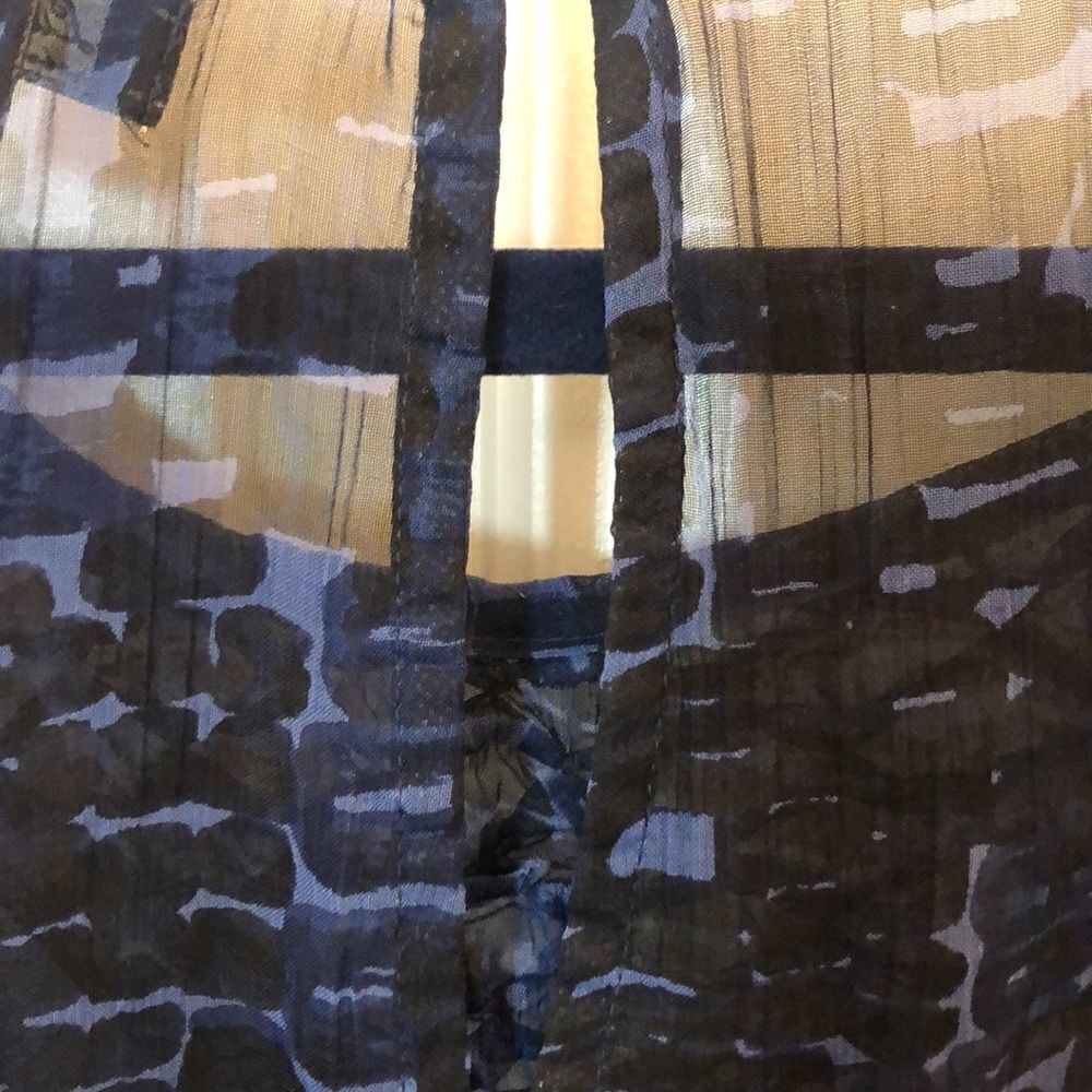 Lucky Brand Flowy Dress Sz 1X 2 layers w/slip Navy Blue Lightweight PTP 22 1/2” - Picture 5 of 16